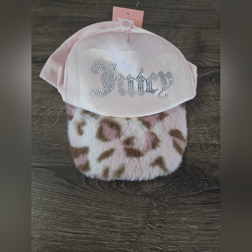Girls Juicy Couture Pink Leopard Cap NWT